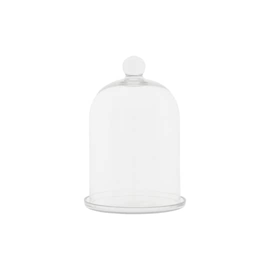 Hello Honey® Glass Cloche with Clear Glass Plate Set